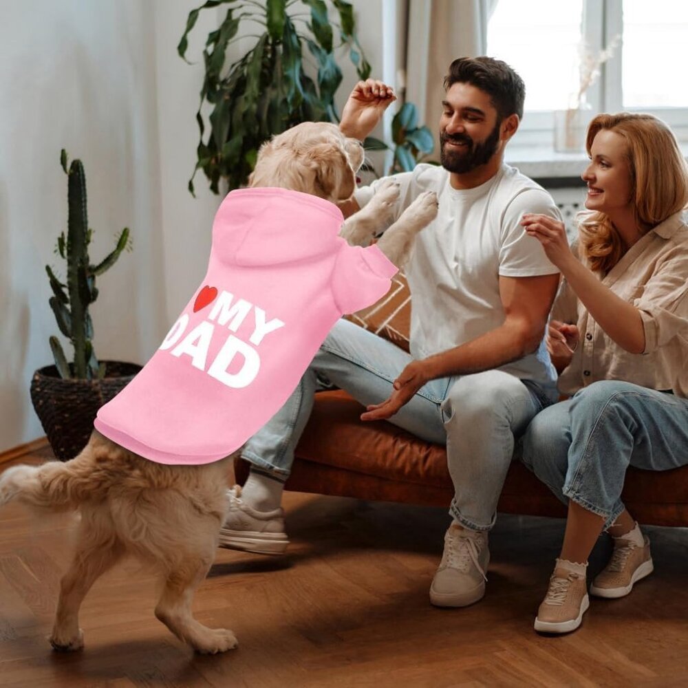 GreenJoy Dog Sweater Dog Hoodie I Love My Dad
